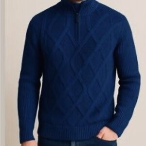 Tommy Bahama Men's Royal Blue Zip-Up Sweater